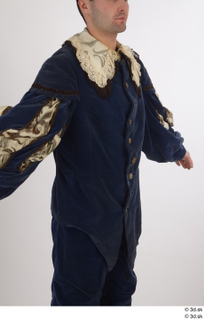  Photos Man in Historical Dress 19 16th century Blue suit Historical Clothing jacket upper body 0010.jpg
